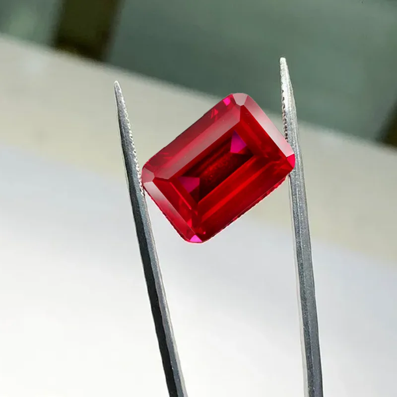 Premium Emerald Cut Natural Ruby 13x18mm Large Size Loose Gemstone for Jewelry Setting and Collecting