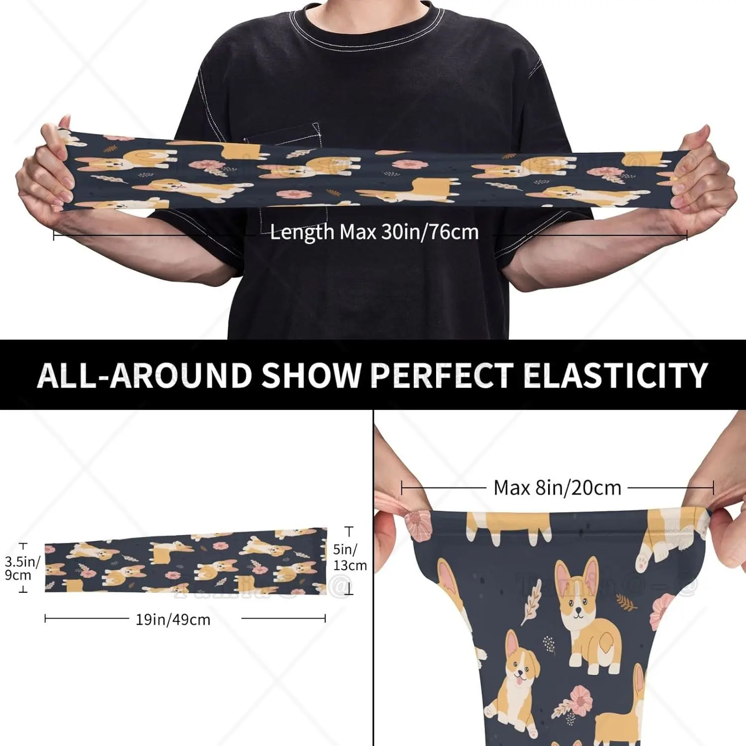 Kawaii Corgi Cetak Lengan Lengan Pendingin UV Perlindungan Matahari Kompresi Olahraga untuk Pria Wanita Golf Basket Lengan Lengan