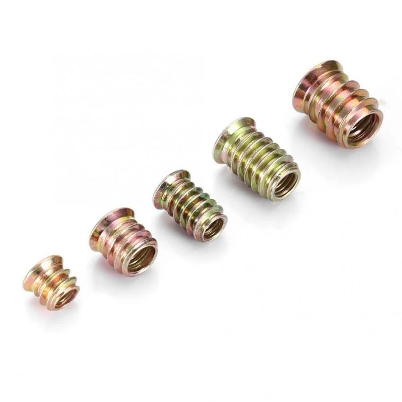 

E15A 65pcs Multipurpose Threaded Sleeves Home Accessory Portable for Pine And Plywood Furniture Assembly And Repair