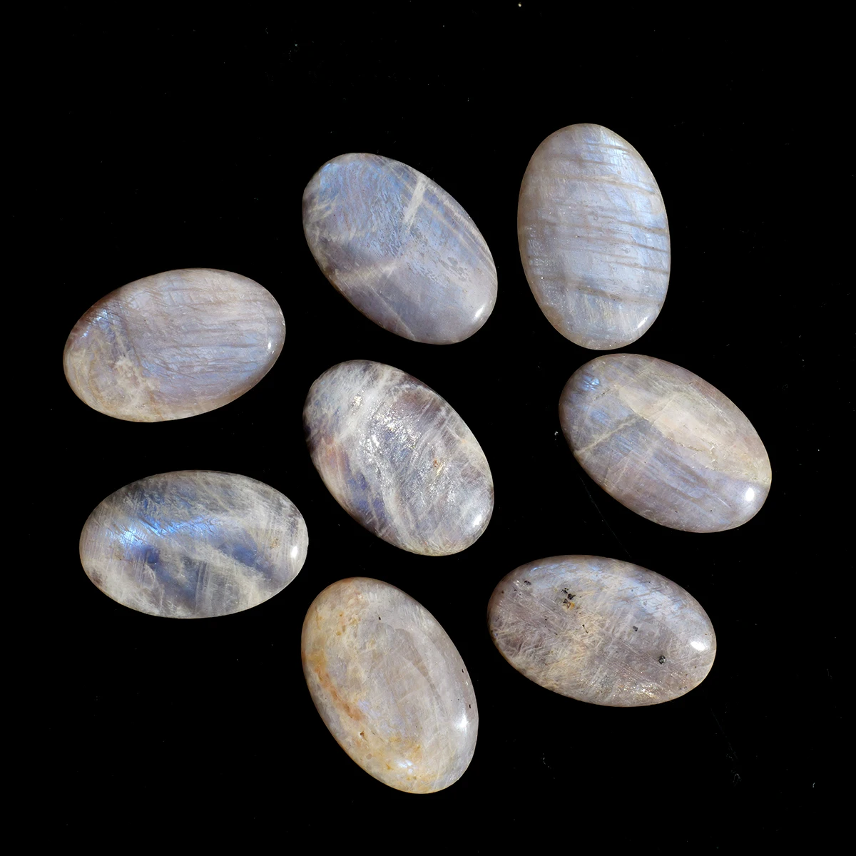 1 قطعة حجر القمر الأزرق الطبيعي كريستال النخيل الحجر للعقل شفاء إصبع تدليك الطاقة شفاء فنغ شوي اليوغا ديكور المنزل