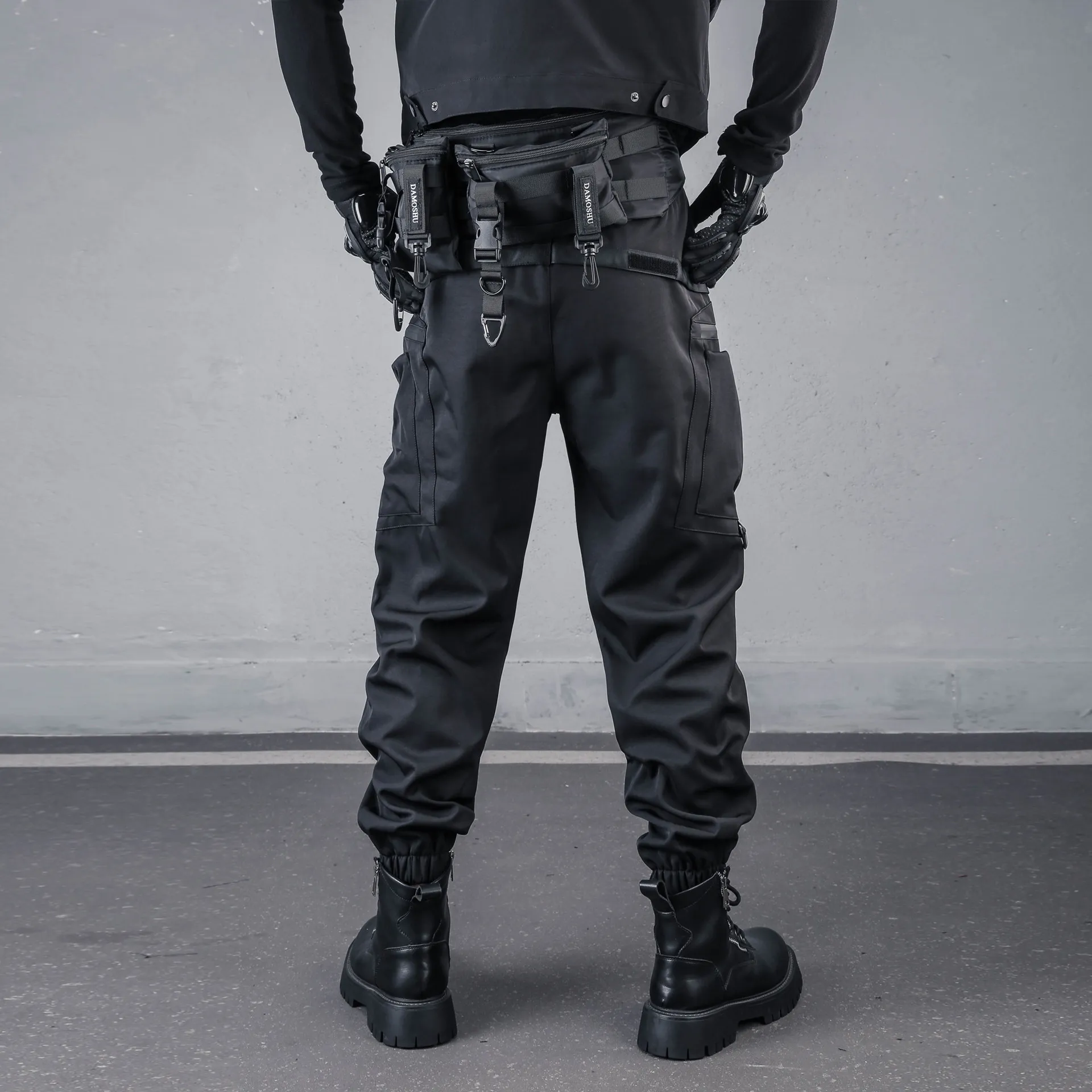 LZ Heavy Industry Techwear Multi-Pocket Autumn Workwear Trendy Loose-Fit Tappered Trousers Outdoor Technical Men