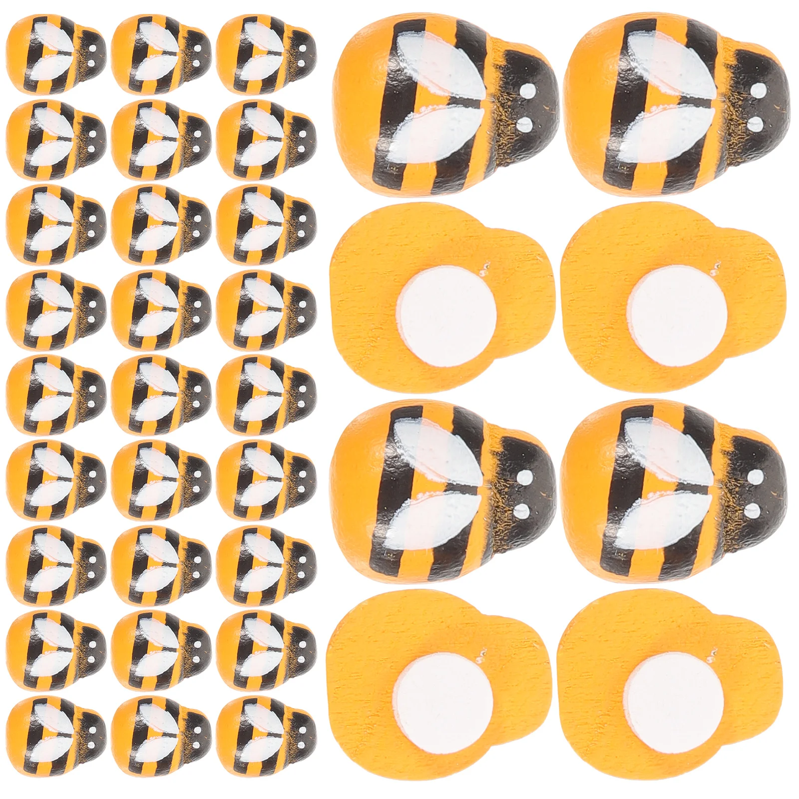 200 Uds. Pegatinas para nevera con forma de abeja, Mini animales de dibujos animados, bricolaje, decoración del hogar para niños, adhesivo magnético amarillo sin arañazos