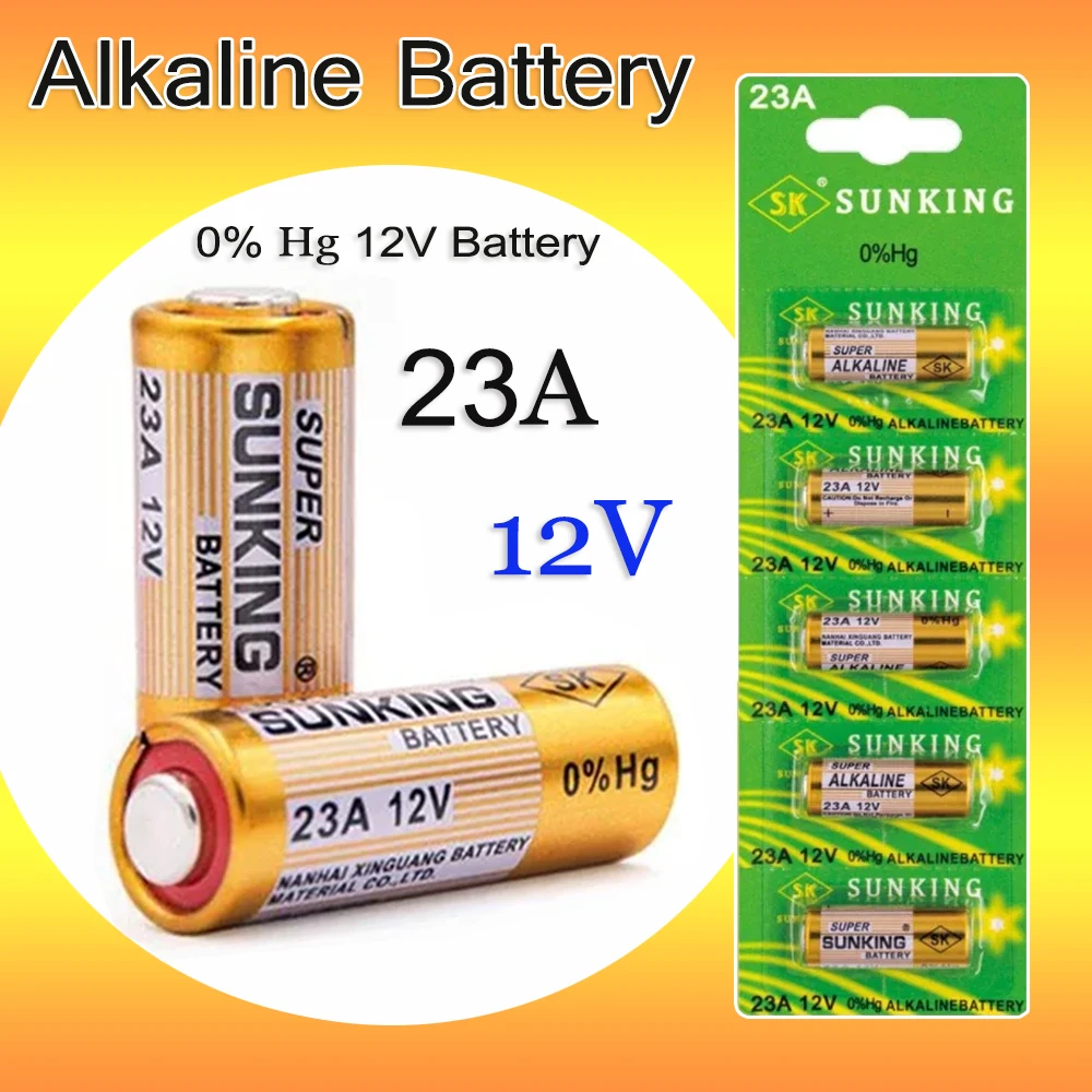 23A 12V Battery Primary Dry Alkaline Battery L1028 21/23 A23 E23A K23A V23GA GP23A RV08 LRV08 Flashlight Mouse Remote Control