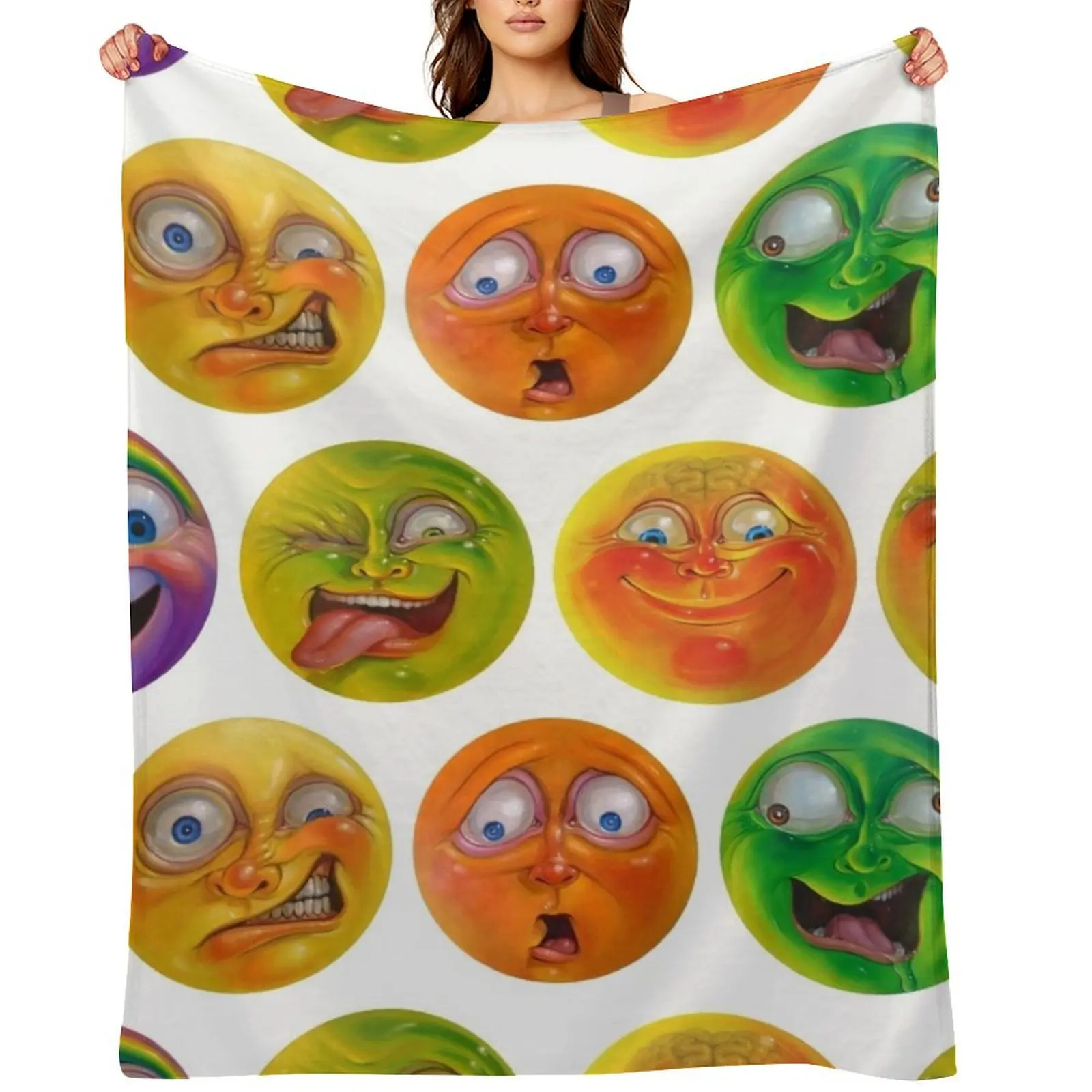 

Jelly heads Throw Blanket Decorative Throw manga Decorative Sofa Luxury Throw Blankets