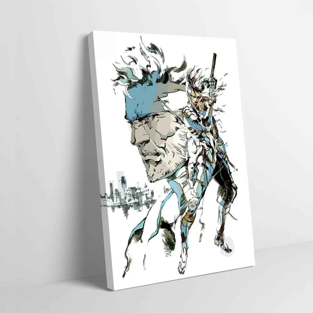 Metal Gear Solid: Solid Snake Artwork Poster Customizable Printed Canvas Painting for Pictures Wall Art Home Decorations Mural