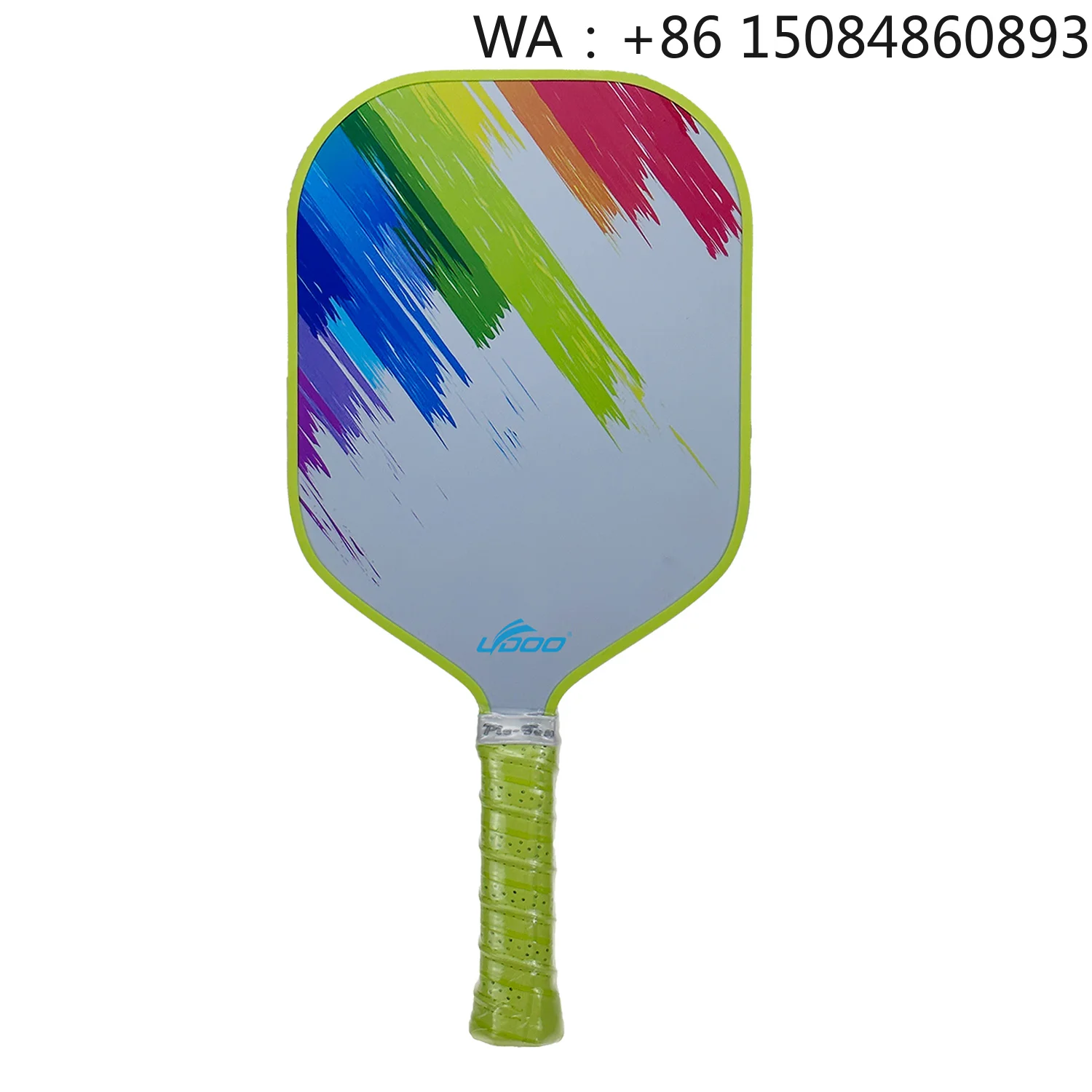 Raquette de pickleball en composite fibre de carbone et fibre de verre, design de logo personnalisé, fabrication par pressage à chaud et à froid, poignée en bois durable pour