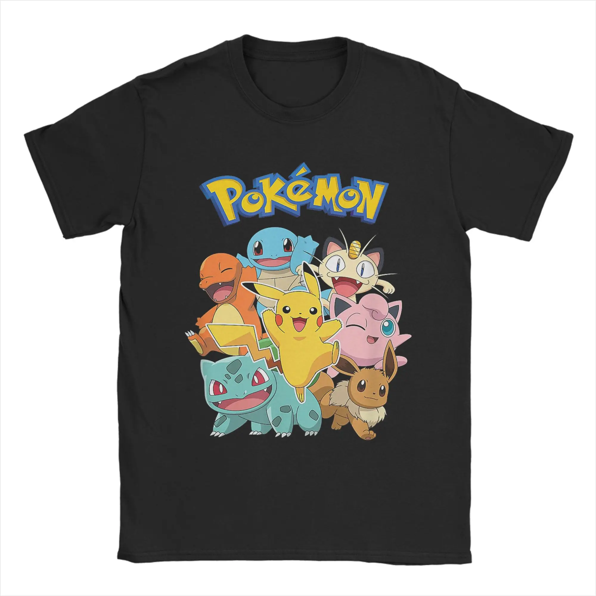 2026 New Pokémon Anime Printing Cotton T-shirt Men and Women Comfortable Loose Fashion Street Y2K Summer Absorb Sweat T-shirt