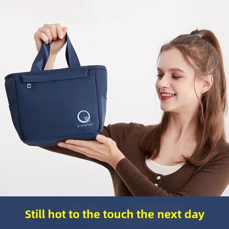 Thickened Aluminum Lunch Box Bag EU89 Portable Insulated Long Autumn Winter Storage Bag for Work And School Lunches