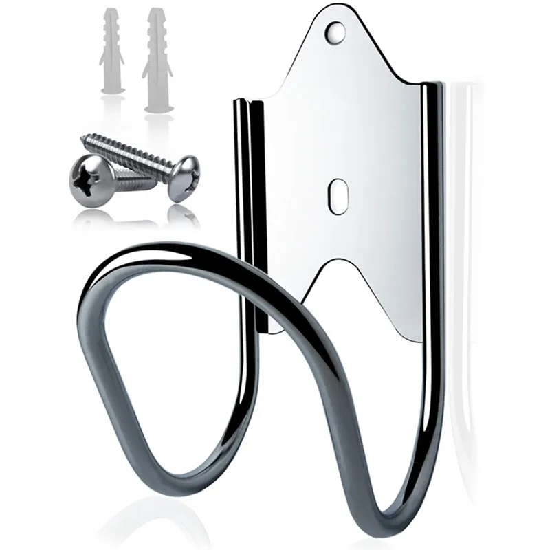 Wall Mount Stainless Steel Garden Hose Bracket Water Pipe & Air Compressor Holder