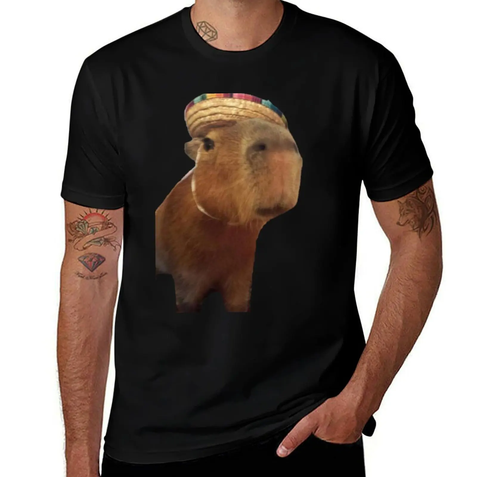 

Meme - Funny Mexican Capybara T-Shirt topping Funny t-shirts cheap stuff affliction shirts t shirts for men cotton