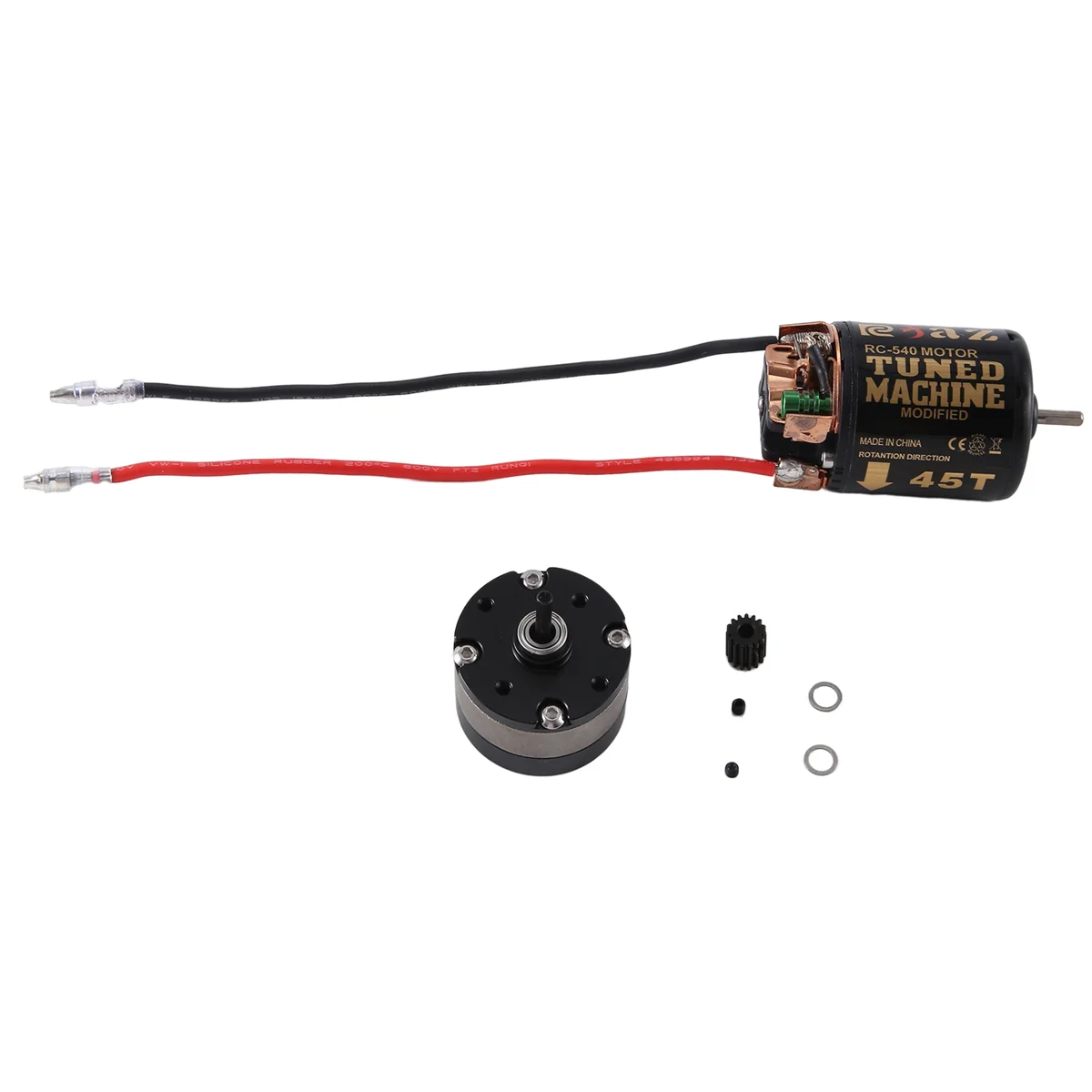 RCXAZ 540 Brushed Motor and 1: 4.2 Ratio Reducer Planetary Gearbox for 1/10 RC Crawler Car Axial SCX10 TRAXXAS TRX4, 45T