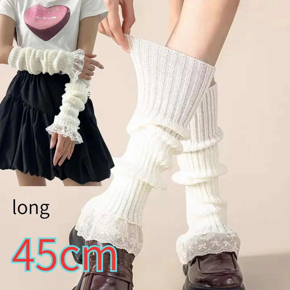 

Y2K варежки без пальцев женские вязаные перчатки косплей аниме перчатки зимние грелки для рук панк готические гетры Harajuku рукава