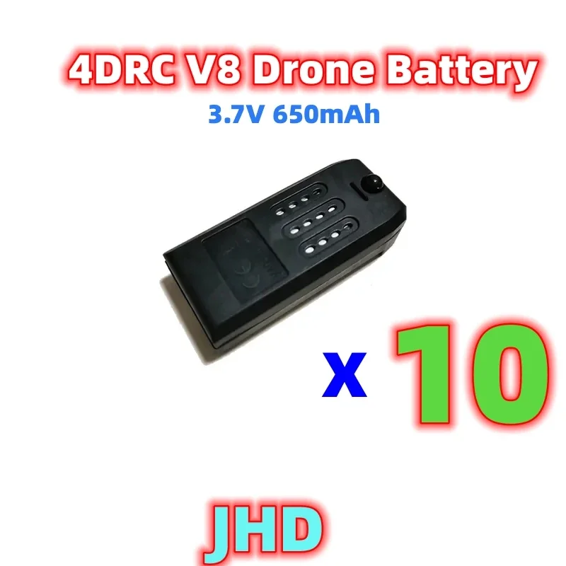 JHD 오리지널 4DRC V8 4D-V8 RC 드론 배터리, 650mAh 배터리, 4DRC-V8 V8 드론 액세서리, V8 RC 비행기 배터리