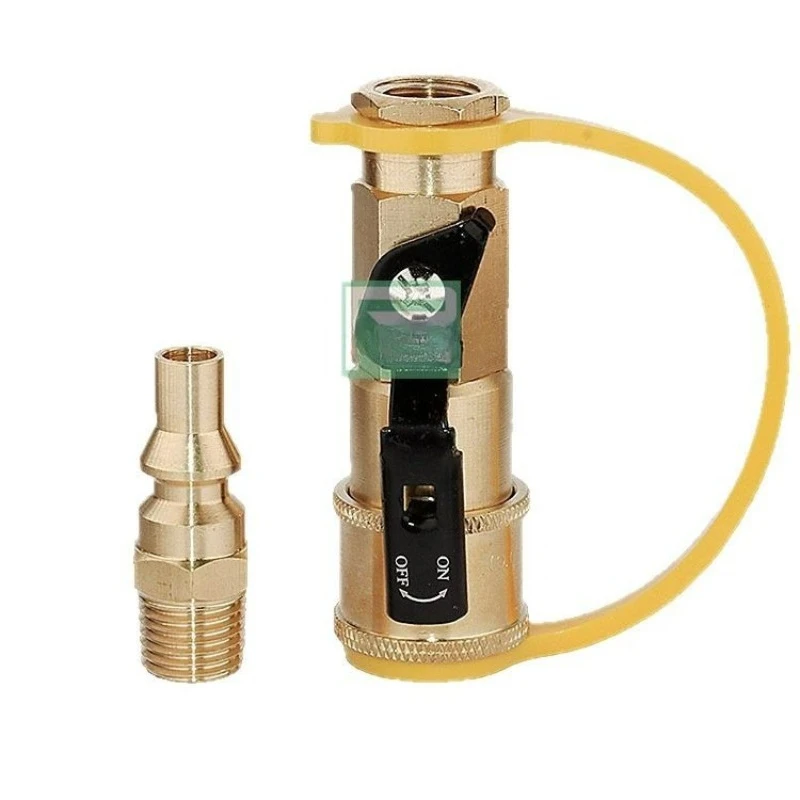 On/Off Valve 1/4RV Quick Connect Adapter Low Voltage Natural Gas Quick Connect Connector