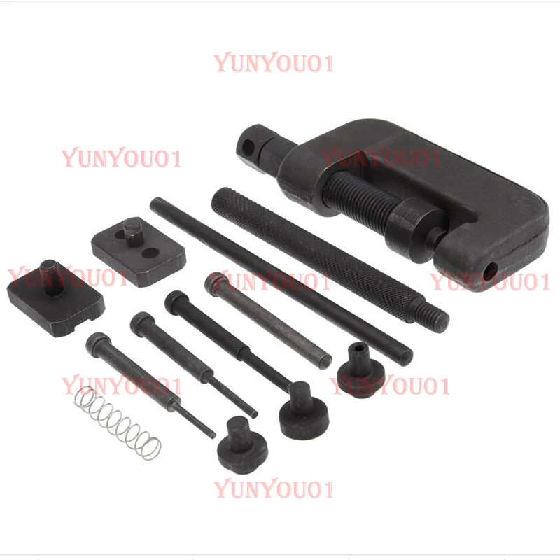 Motorcycle Chain Repair Tool Set, Chain Splitter, Mountain Riveting Tool, High Strength Link, O-ring, 13 Uds.