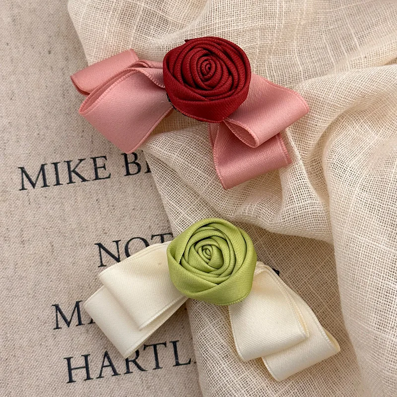 Hair clips for women girl pin korean accessories bow flower Crab vintage popular trendy leading fashion kpop new in Gift ribbon