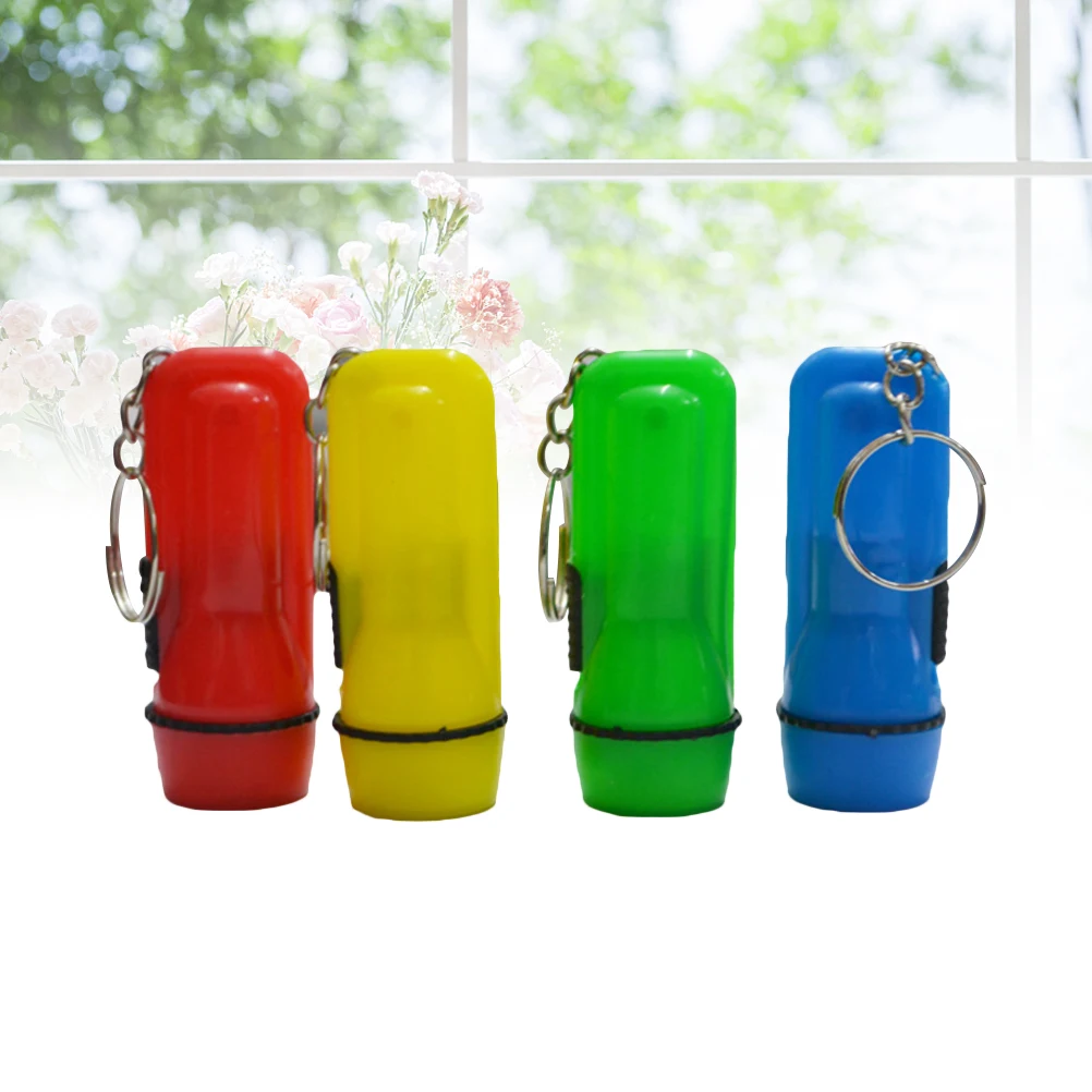 

12 Pcs LED Flashlight Keychain Assorted Color Torch Keyrings Gift Handy Durable