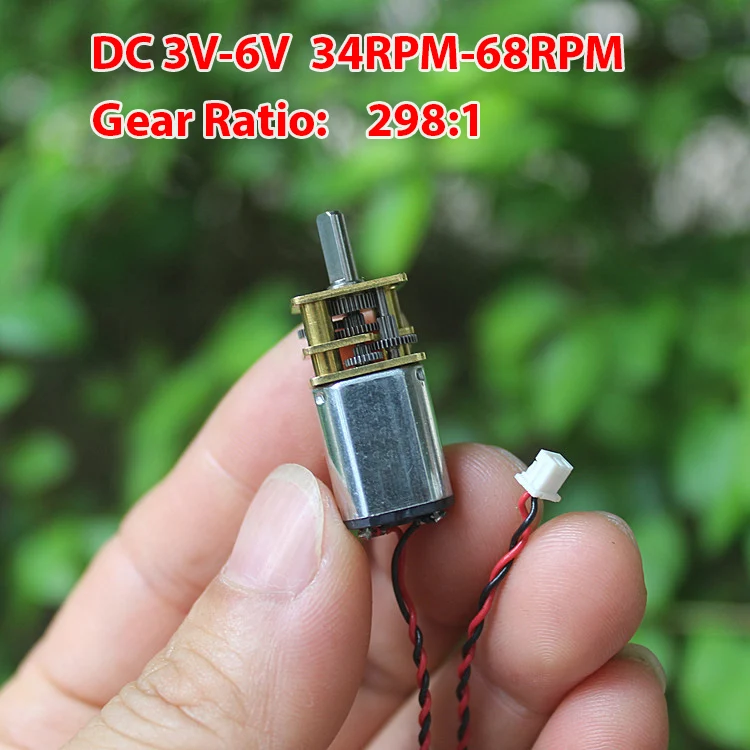 Mini N20 Gear Motor DC 3V-6V 3.7V 5V 56RPM Slow Speed D-shaft Micro Metal Reduction Motor DIY Robot Smart Car Electric Lock