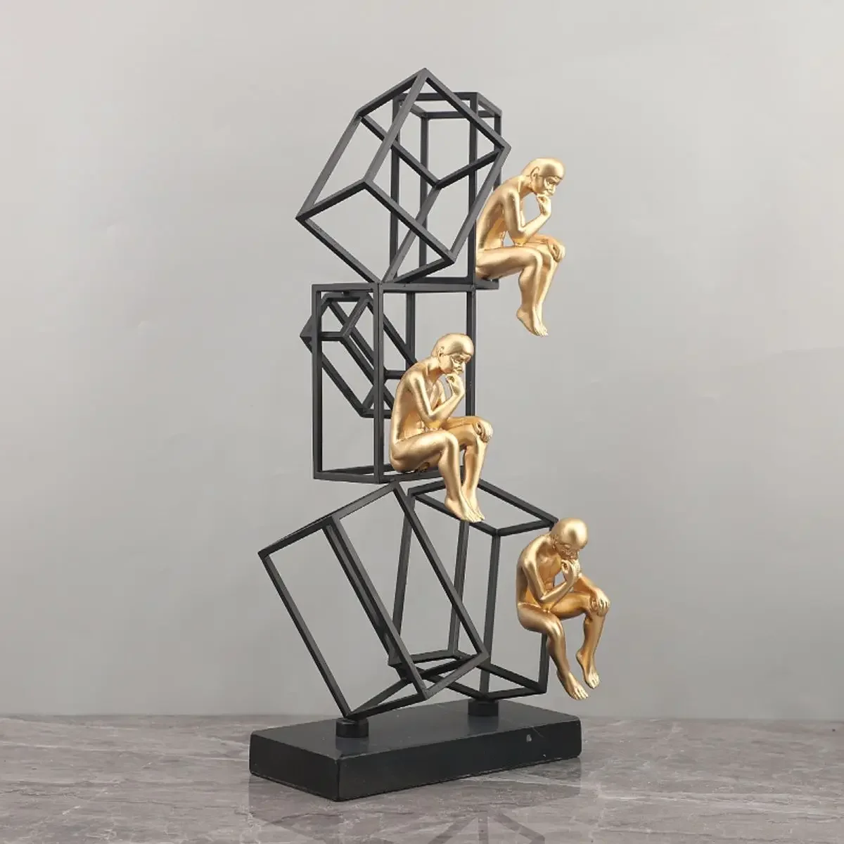 Modern Abstract Art Creative Thinker Figure Sculpture Home Office Unique Table Display Resin Character Statues