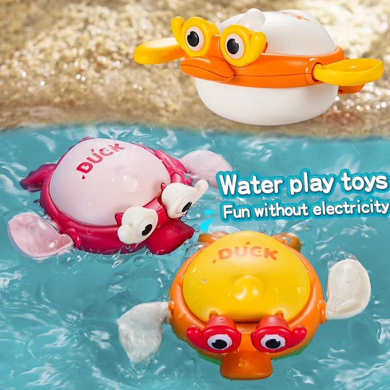 

Baby & Children’s Bath Water Toys - Duckling, Chain-Mounted Baby Swimming Little Turtle & Bath Puzzle, Fun for Bath Time Play
