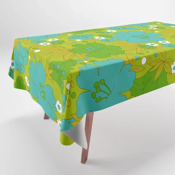 Beautiful Minimalist Abstract Flower Petal Garden Pattern Tablecloth Home Decoration Rectangular Party