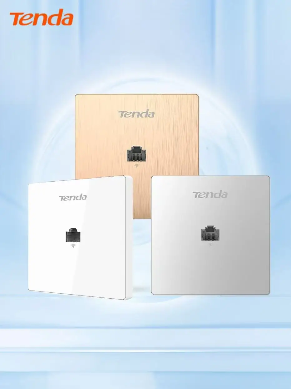 Tenda W12 Dual Band 1200M Wireless In-wall AP Panel 2.4G&5G Gigabit RJ45 Port Villa MESH Acess Point White