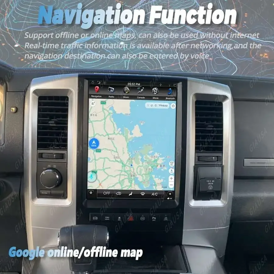 12.1 بوصة أندرويد 12 سيارة الصوت ل دودج رام 1500 2500 2009-2012 راديو السيارة لتحديد المواقع Carplay مشغل وسائط متعددة الملاحة رئيس وحدة