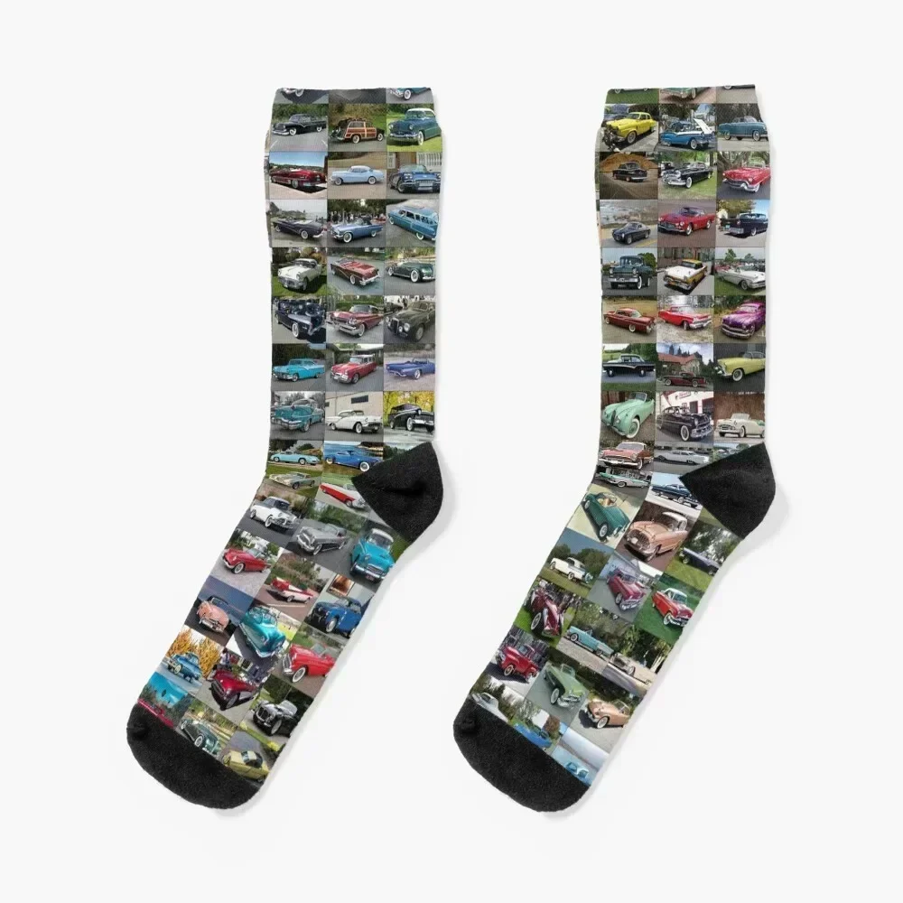 

1950's Cars Socks cycling christmas gift kids heated Woman Socks Men's