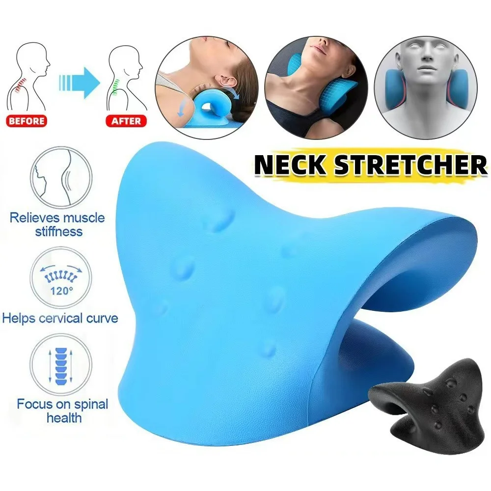 Cervical Spine Stretch Neck Shoulder Pillow Spine Correction Neck Massager Relaxer Cervical Muscle Relaxation Shoulder Massage
