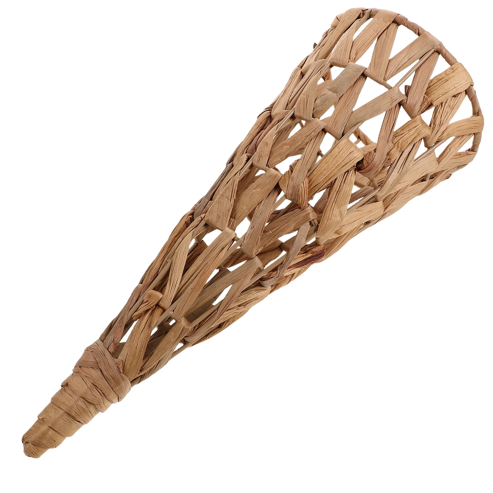 

Rattan Table Tree Table Centerpiece - Boho Christmas Cone Pedestal Decor for Mantel Farmhouse Holiday Home Winter Setup