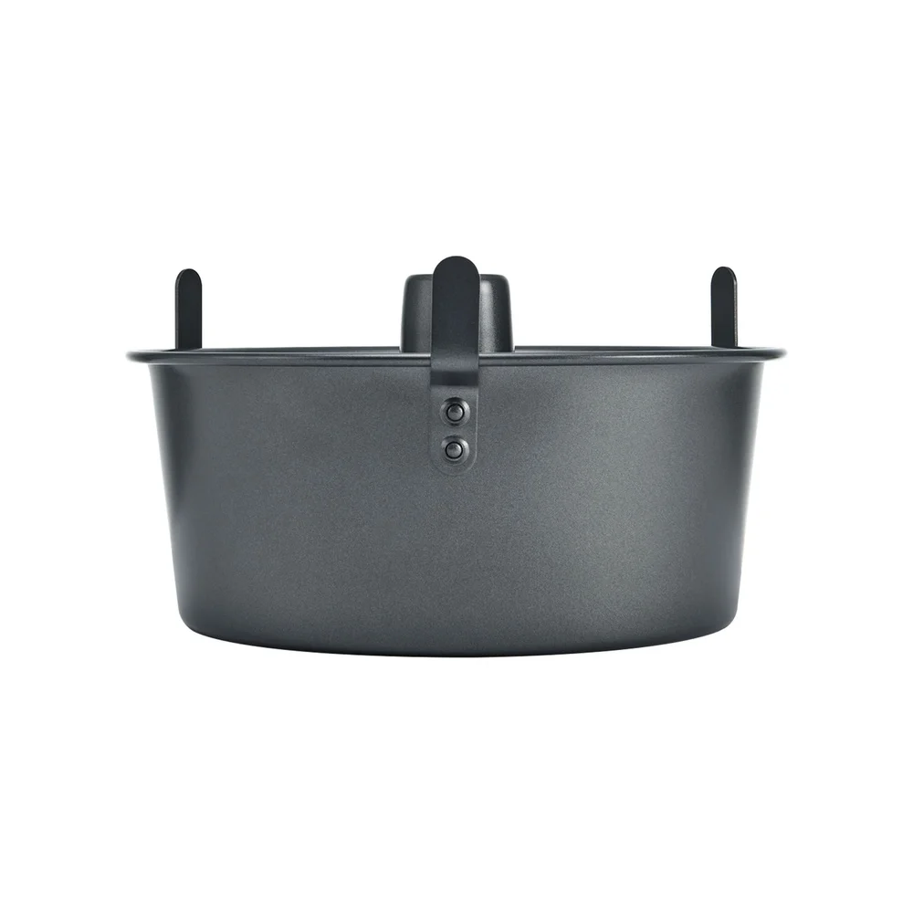 مقلاة كعك احترافية مقاس 9.5 بوصة بتصميم غير لاصق مكونة من قطعتين مع أقدام آمنة للاستخدام في غسالة الأطباق وكعك رقيق مثالي للخبز