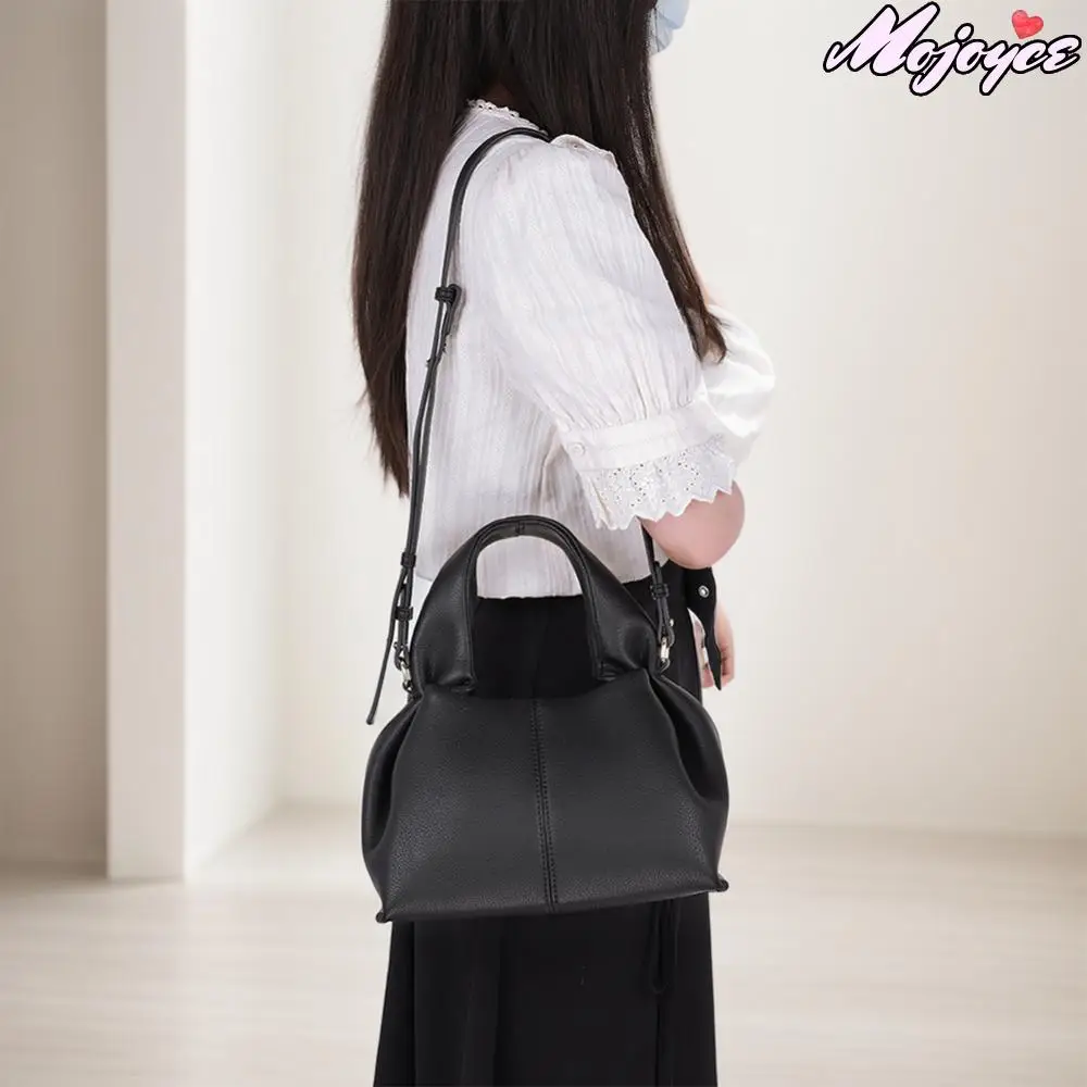 Fashion Cloud Shoulder Bag Ladies Retro Crossbody Bag Solid Color Dumpling Clutch Purse with Removable Strap Korean Tote Handbag