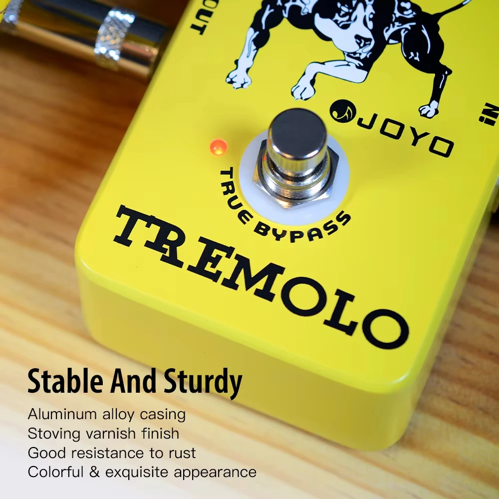 เอฟเฟคกีตาร์ JOYO JF-09 Tremolo ใช้หลอดโฟโตอิเล็กทริคในวงจรคลาสสิกแบบหลอด Tremolo