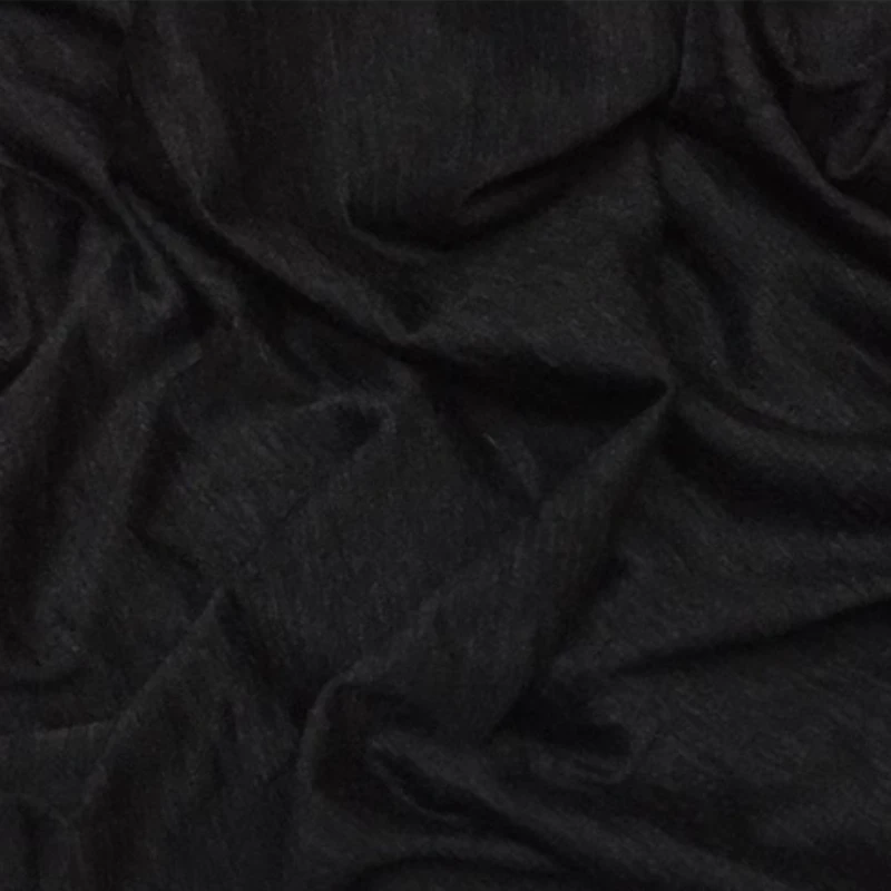 

Stretch Knit Silk Worsted Wool Fabric Black Gray Turtleneck Sweater Dress Fall Premium Soft Slim Fit Women Lightweight Fabric