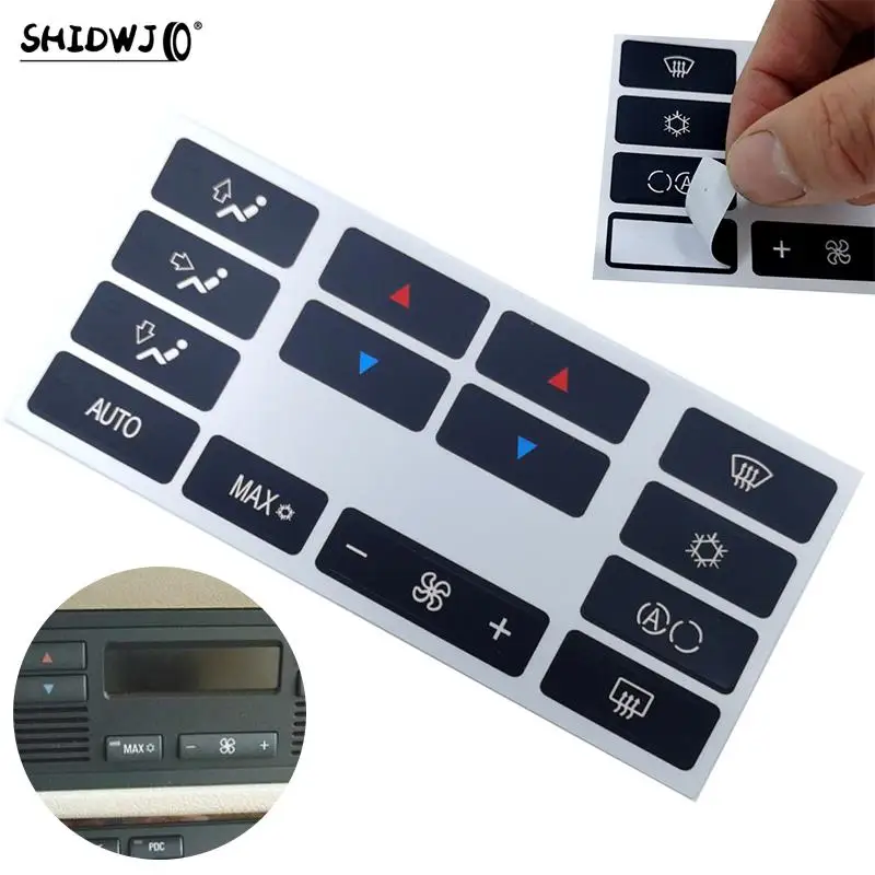 1Set Car Climate Control Air Conditioning Switch Button Covers for X5 E53 1999-2006 E39 1996-2002