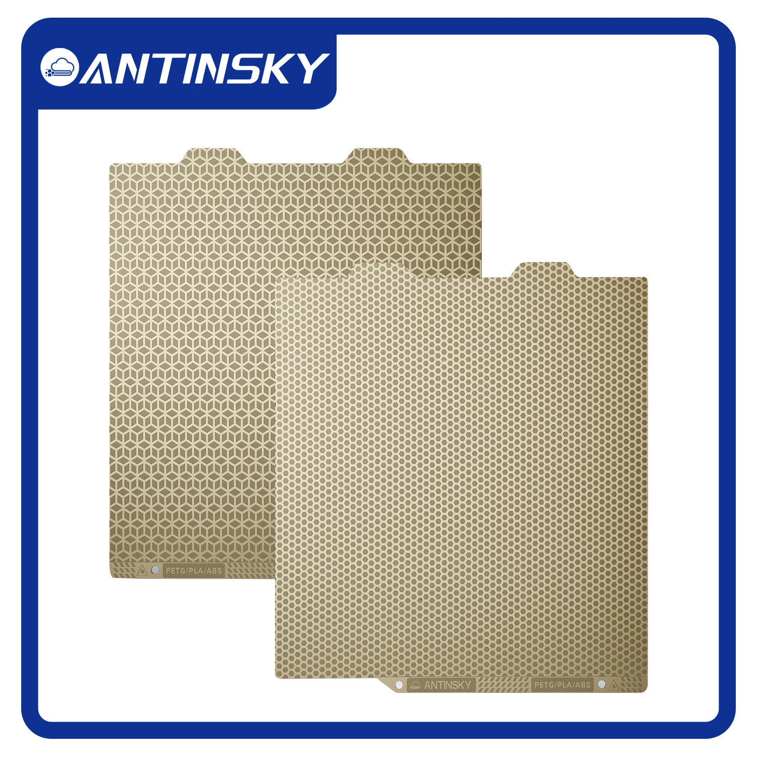 [EU Kostenloser Versand] Antinsky Bambu X1/P1/A1 Druckbett PEI 257*257mm/184*184mm Glatte Doppelseitige Federstahlplatte