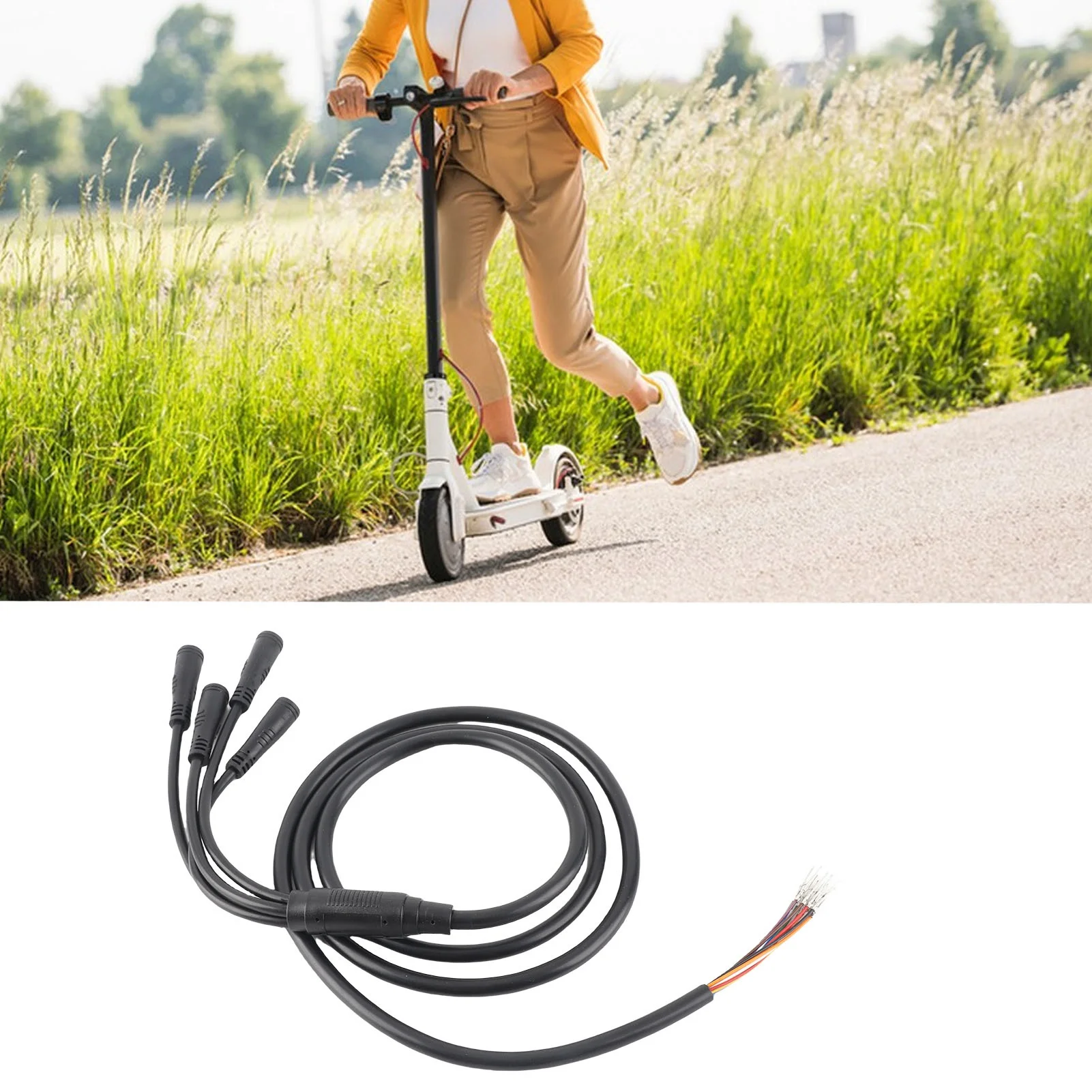 M4 프로 방수 커넥터용 전동 스쿠터 케이블 고품질 내구성 미터 스위치 브레이크 레버 제어 케이블 교체용