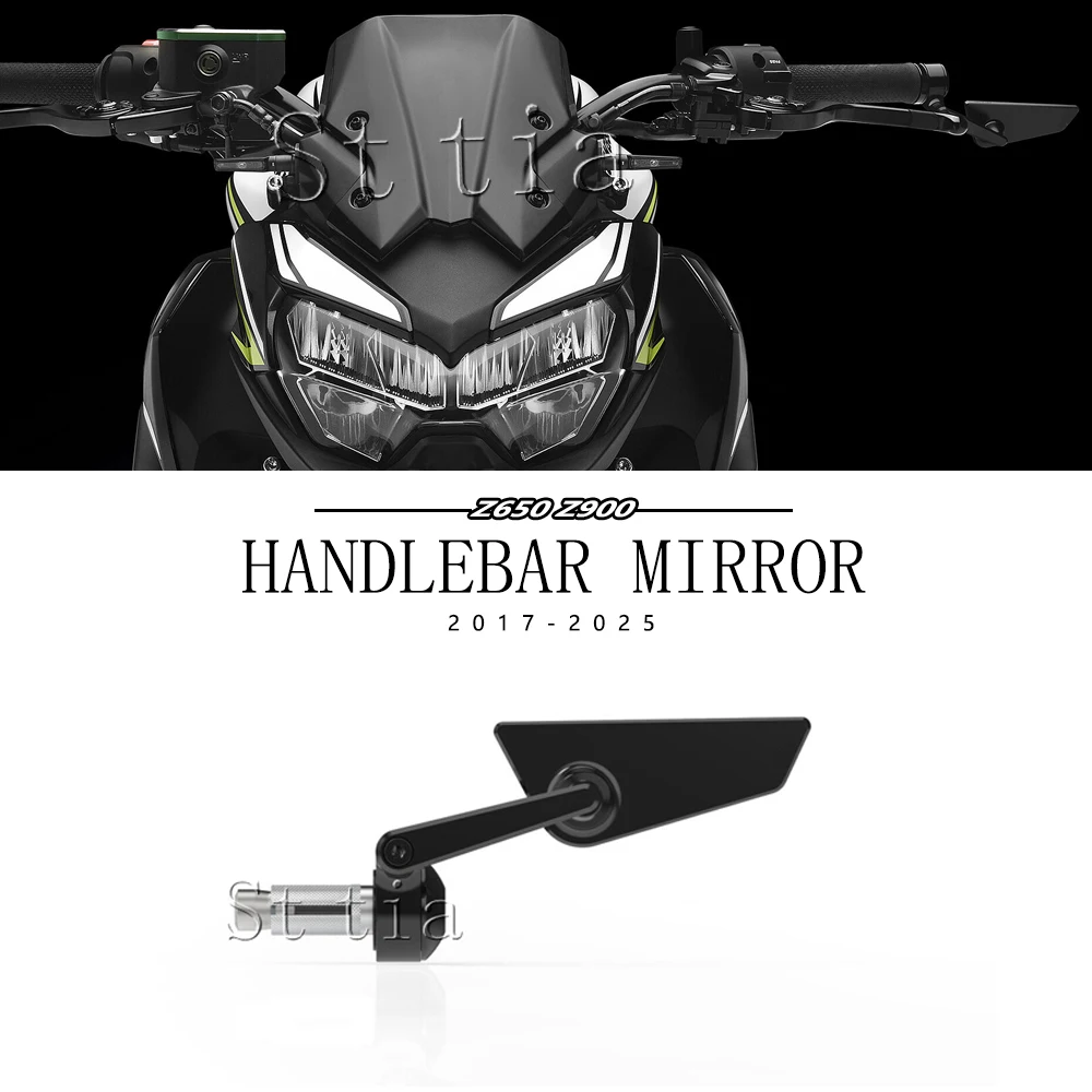 Motorcycle CNC Aluminum Side Rearview Mirror Handle Bar End Mirrors For Kawasaki Z900 Z 900 Z650 Z 650 2017-2025 2024 z650 z900