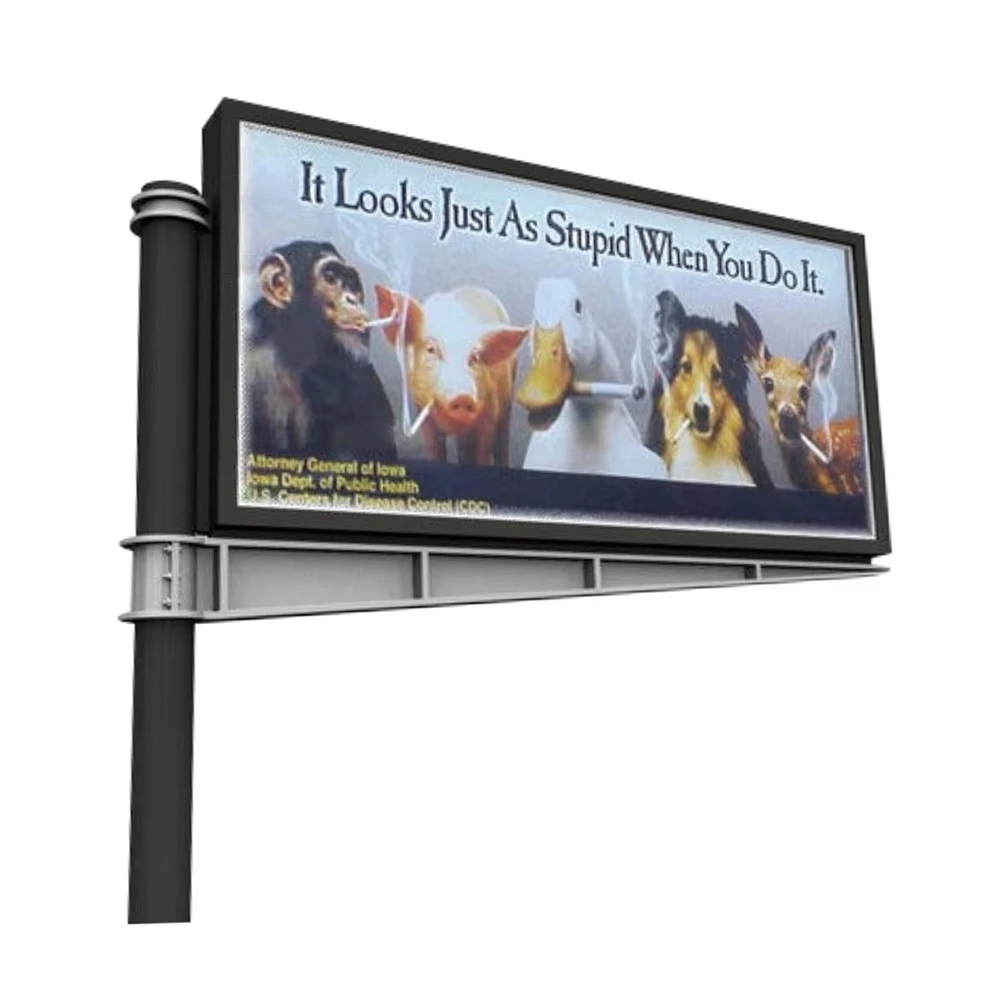 Outdoor Street Double Sided Scrolling System Electronic Billboard