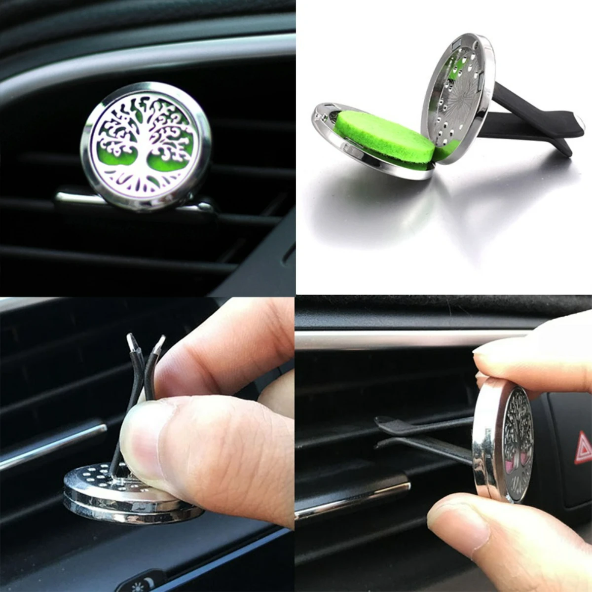 Car Diffusers, 1 PC car air vent diffuser clip (does not include fragrance chemicals) with 10 PCS pads，car AC vent interior