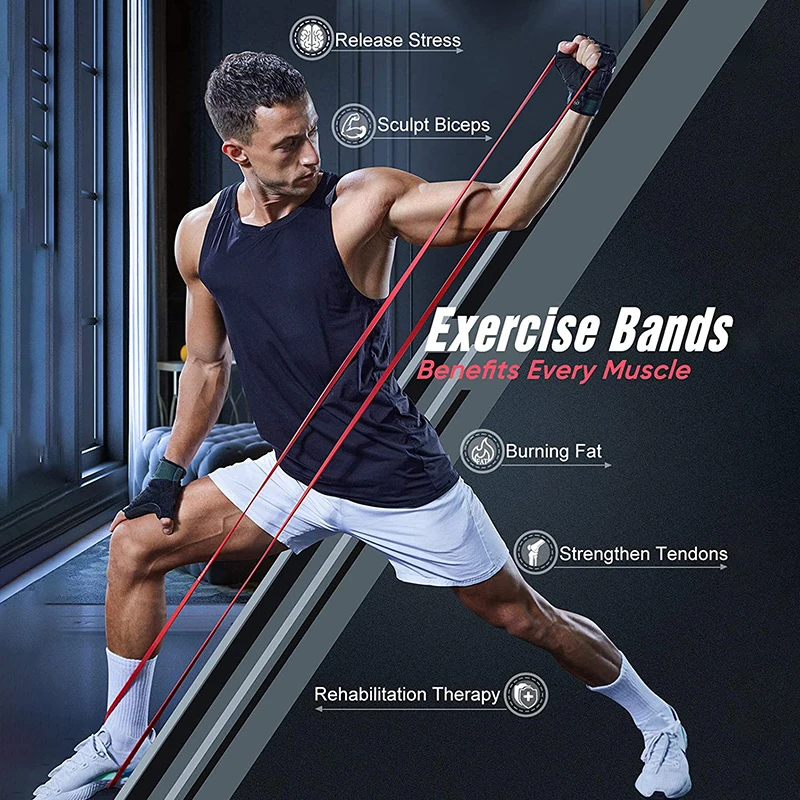 208cm Thick Stretch Resistance Band Sports Expander Elastic Pull Up Powerlifting Bands for Resistance Training and Workout