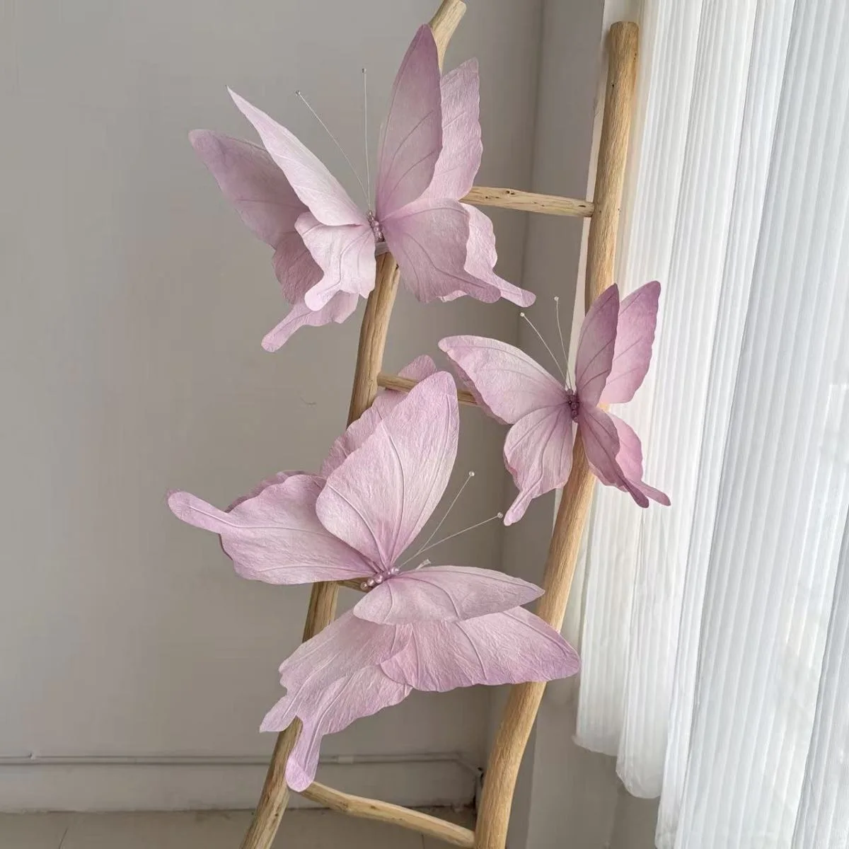 Large three-dimensional dyeing paper art simulation butterfly flower, handmade butterfly paper flower, wedding shopping mall win