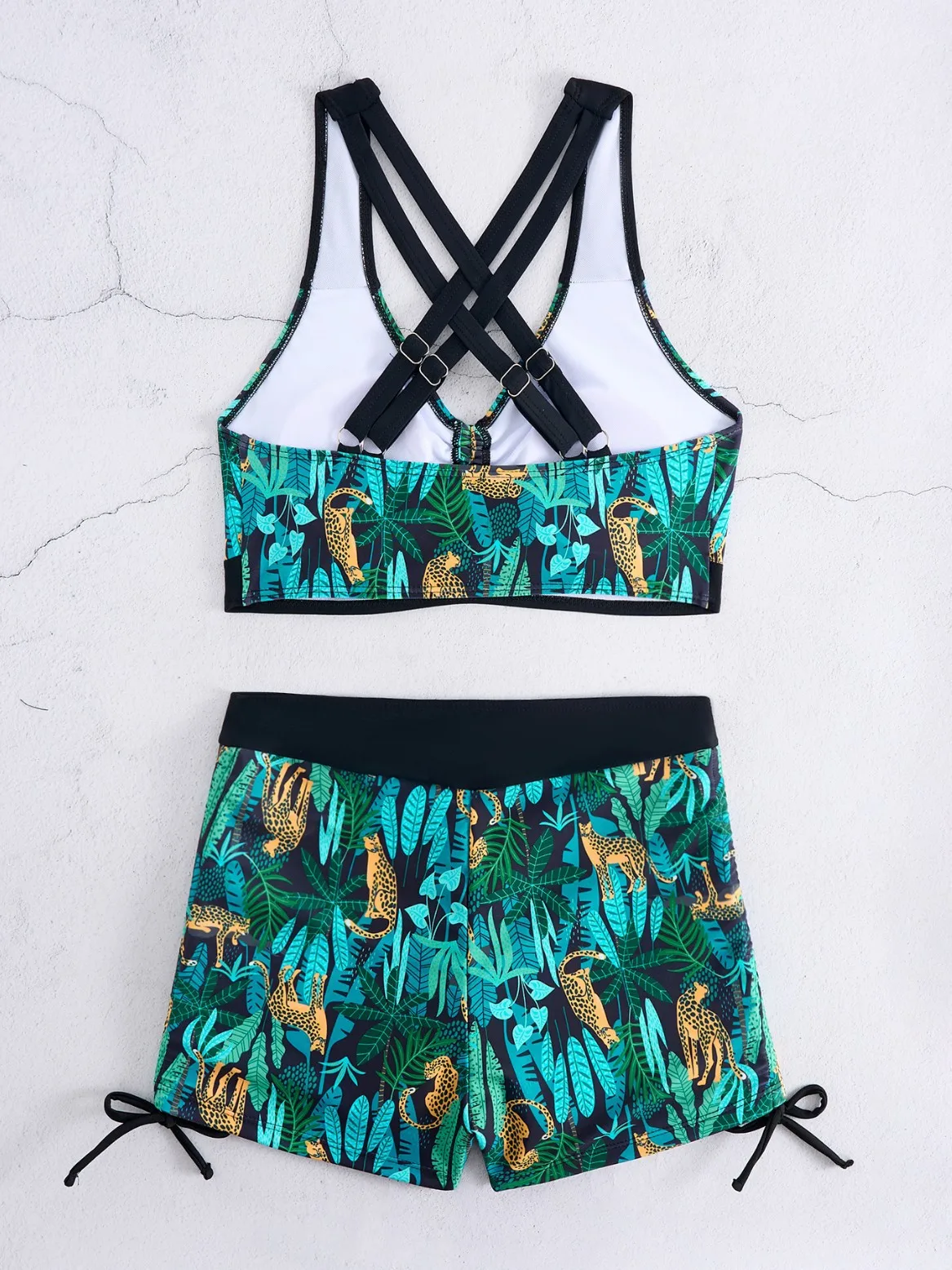 2025 Women's Print Bikini Set Comfortable High Waist Bottom & Adjustable Top Sexy Two-Piece Swimsuit Summer Beach Bandage Outfit