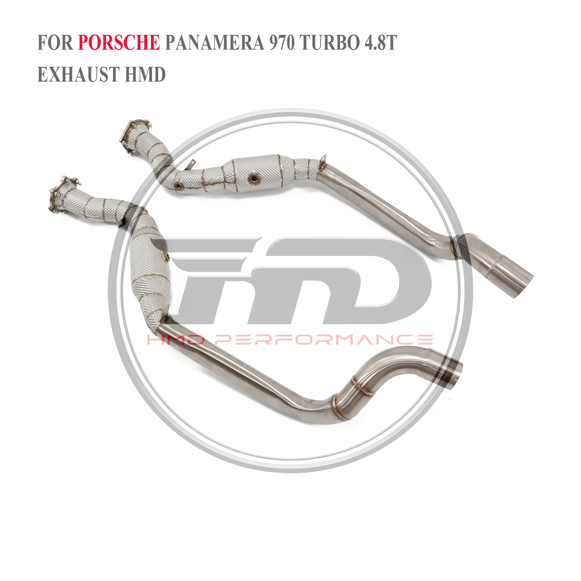 

High Flow Performance Downpipe for Porsche Panamera 970 Turbo 4.8T HMD Exhaust System With Catalytic