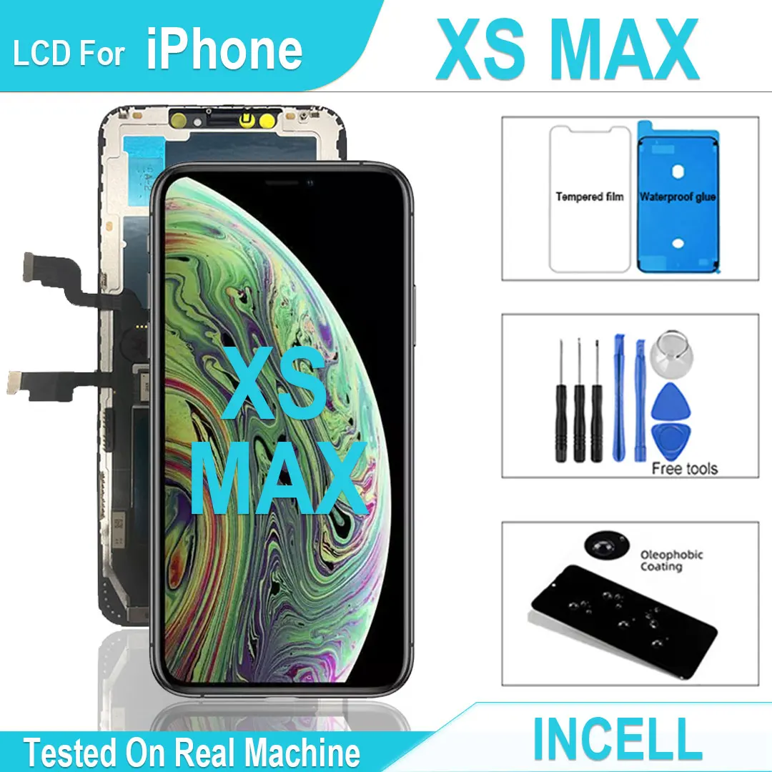 AAAA INCELL LCD 터치 스크린 디지타이저 어셈블리 교체, 아이폰 XS MAX LCD A1921 A2101-4 디스플레이