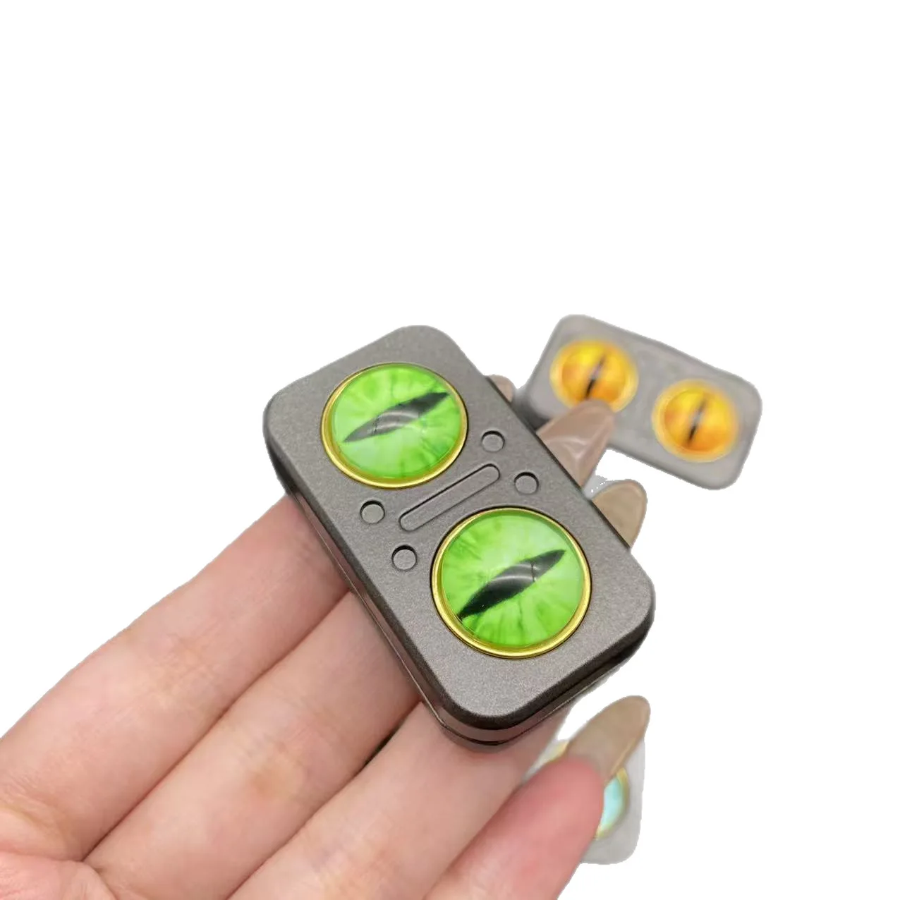 Gufo rotante cursore meccanico push card magnetico clicker Fidget Spinner piastra di spinta giocattolo sensoriale antistress in lega EDC