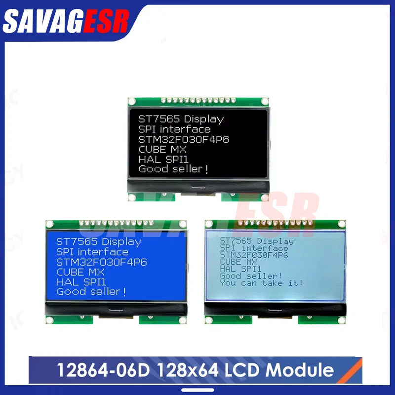 Lcd12864 12864-06D, 12864, LCD module, COG, with Chinese font, dot matrix screen, SPI interface