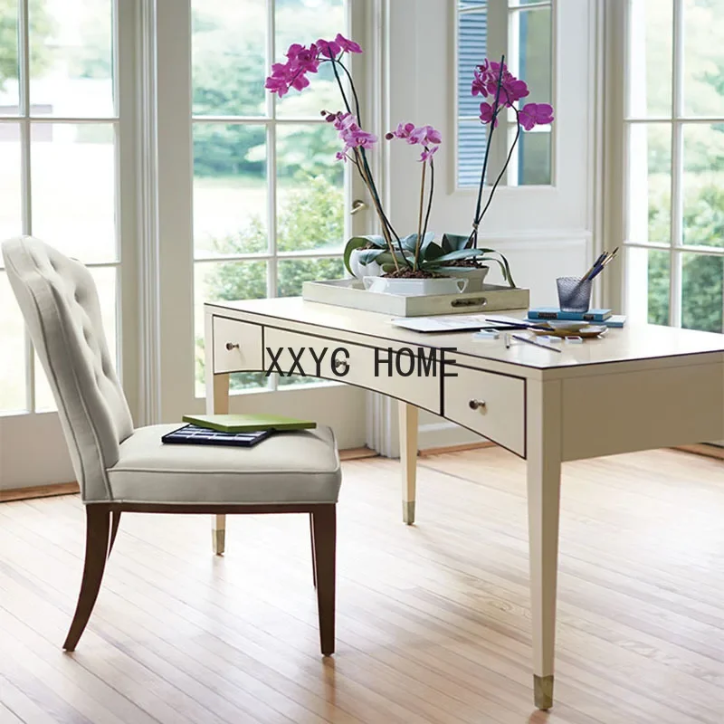 Country Pure Solid Wood Computer Desk Retro Workbench Simple Desk
