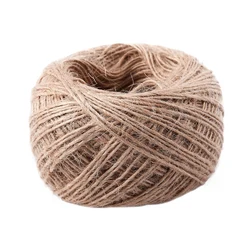 100M 1mm Natural Textured Hessian Jute Twine String Tag Label Hang Rope Wedding Home Woven Decorative DIY Crafts