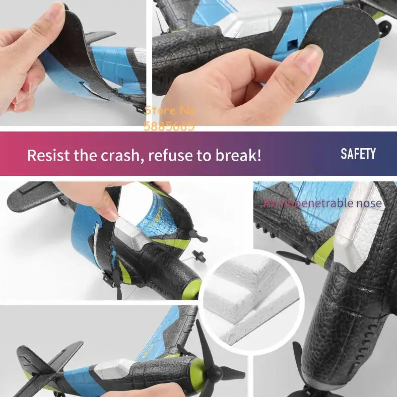 Фото Радиоуправляемый самолет-истребитель с фиксированным крылом 300M, 2.4G, с подсветкой, из материала EPP, самостабилизирующийся, электрический, водонепроницаемый, на радиоуправлении